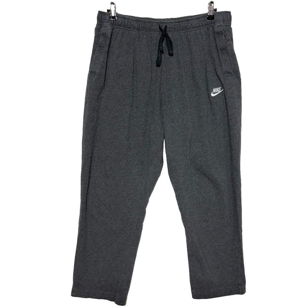 Nike Sweatpants Mens XXL Gray Club Fleece Joggers Elastic Waist Measures 33X27